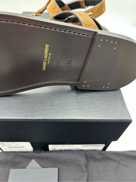 Men\'s Saint Laurent CASSANDRE YSL logo sandals size 42.5 made in Italy main image 6